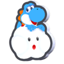 Cloud Light-Blue Yoshi Standee from Super Mario Bros. Wonder