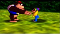 Tiny playing with Chunky in Donkey Kong 64