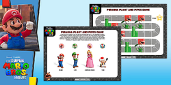 The Piranha Plant and Pipes game available on Twinkl.