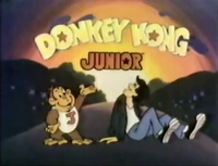 The Donkey Kong Junior title card of the Saturday Supercade
