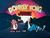 The Donkey Kong Junior title card of the Saturday Supercade