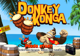 Title screen for Donkey Konga
