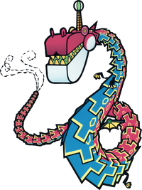 Super Paper Mario artwork: Fracktail