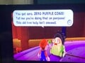 A Gearmo after Mario collects no Purple Coins in Super Mario Galaxy