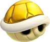 Artwork of a Gold Shell from New Super Mario Bros. 2