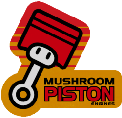Mushroom Piston logo from Excitebike Arena.