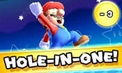 Mario recieving a Hole-in-One