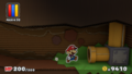 Mario walks underground.