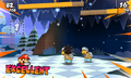 Mario using a Spike Ball in Paper Mario: Sticker Star