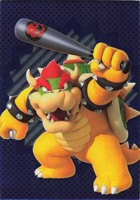 Bowser sport card from the Super Mario Trading Card Collection