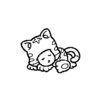 Sleeping Cat Toad Stamp from Super Mario 3D World.