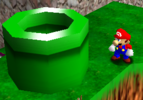 A Shrinker Pipe from Super Mario 64
