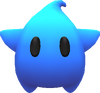 Rendered model of a blue Luma from Super Mario Galaxy.