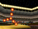 Screenshot of Mario Kart DS game featuring the Wario Stadium.