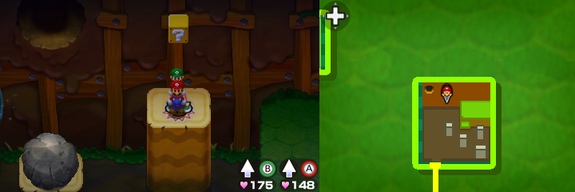 Block 30 in Blubble Lake of Mario & Luigi: Bowser's Inside Story + Bowser Jr.'s Journey.