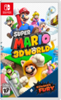 Preliminary North American box art for Super Mario 3D World + Bowser's Fury, featuring a "rating pending" label by the Entertainment Software Rating Board