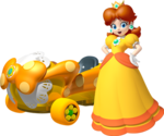 Princess Daisy and her kart with a Birthday Girl body and Sponge wheels.