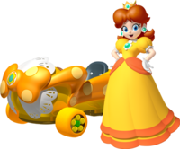 Princess Daisy and her kart with a Birthday Girl body and Sponge wheels.