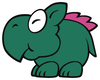 A Dino Rhino in Paper Mario: The Origami King