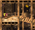 The Kongs begin the level in the original version of the game.