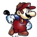 Mario leaning forward