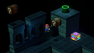 Last two Treasures in Kero Sewers of Super Mario RPG.