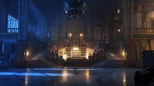 Artwork of a room from Luigi's Mansion 3