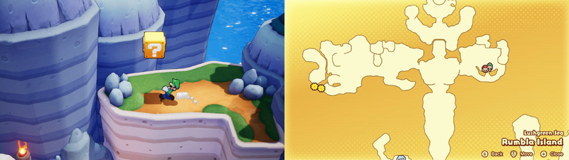 Seventh ? block in Rumbla Island from Mario & Luigi: Brothership