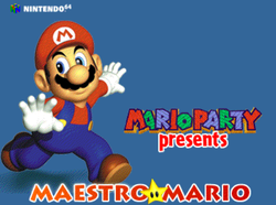 The title screen of the Adobe Shockwave game Maestro Mario.