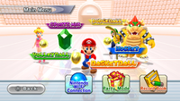 The main menu for Mario Sports Mix, when everything is unlocked.