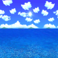 Skybox for the Castle Grounds, the Bob-omb Battlefield, Tall, Tall Mountain, and Tiny-Huge Island