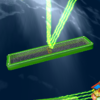 Squared screenshot of a rotating green platform in Super Mario Galaxy.