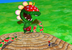 papier mario autocollant star petey piranha