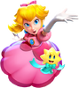 Princess Peach and Stella from their sticker in Super Smash Bros. Ultimate.