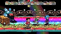 A Subspace Highway in Scott Pilgrim vs. the World: The Game, showing many Brick Blocks and money blocks resembling ? Blocks.