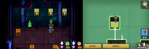 Tenth, eleventh and twelfth blocks in Beanbean Castle of Mario & Luigi: Superstar Saga + Bowser's Minions.