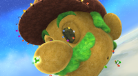 A pre-release screenshot of Starship Mario in Super Mario Galaxy 2.