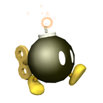 Artwork of a Bob-omb from Super Smash Bros. Brawl.