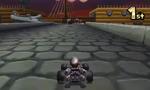 Metal Mario racing on the course