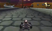 Metal Mario, at Airship Fortress, in Mario Kart 7.