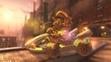 Gold Mario racing on Wii Wario's Gold Mine in Mario Kart 8 Deluxe