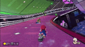 Mario performing a Spin Boost against Bowser