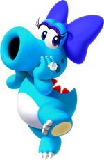 Artwork of Birdo (Light Blue) from Mario Kart Tour