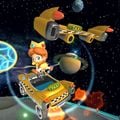 Baby Daisy gliding with the Fare Flier on 3DS Rainbow Road R