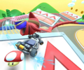 Thumbnail of the Shy Guy Cup challenge from the Ice Tour; a Combo Attack challenge set on SNES Mario Circuit 3T