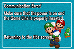 Communication Error for Mario Tennis: Power Tour (Screenshot of the only appearance of Yoshi)