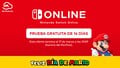 Promotional image for a 14-Day Free Trial for Nintendo Switch Online (Spanish)