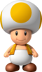 Artwork of Yellow Toad in New Super Mario Bros. Wii