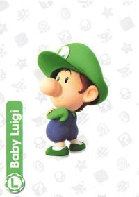 Baby Luigi character card from the Super Mario Trading Card Collection