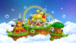The Party Islands, as they appear in Mario Party: Island Tour.